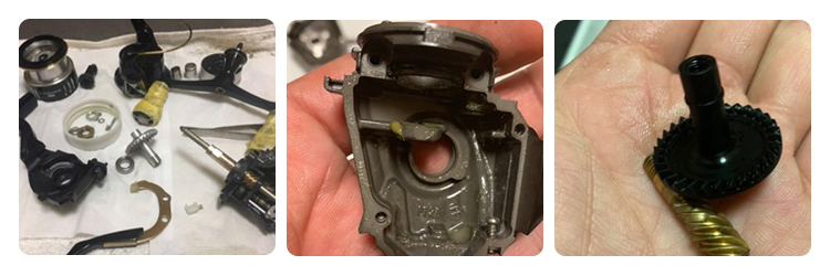 リールパーツをすべて分解・丁寧に洗浄します