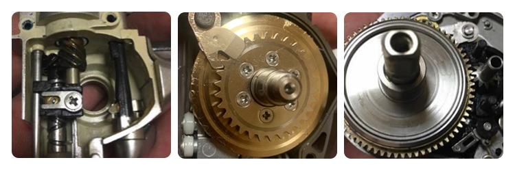 リール組み上げ時ガタつき等チェック